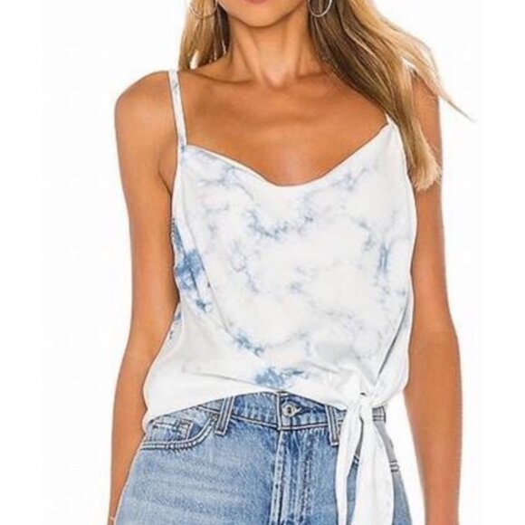 Bella Dahl Tops - Bella Dahl Women's Blouse Bias Cowl Neck Tie up Cami Top Cloud Wash Sz S